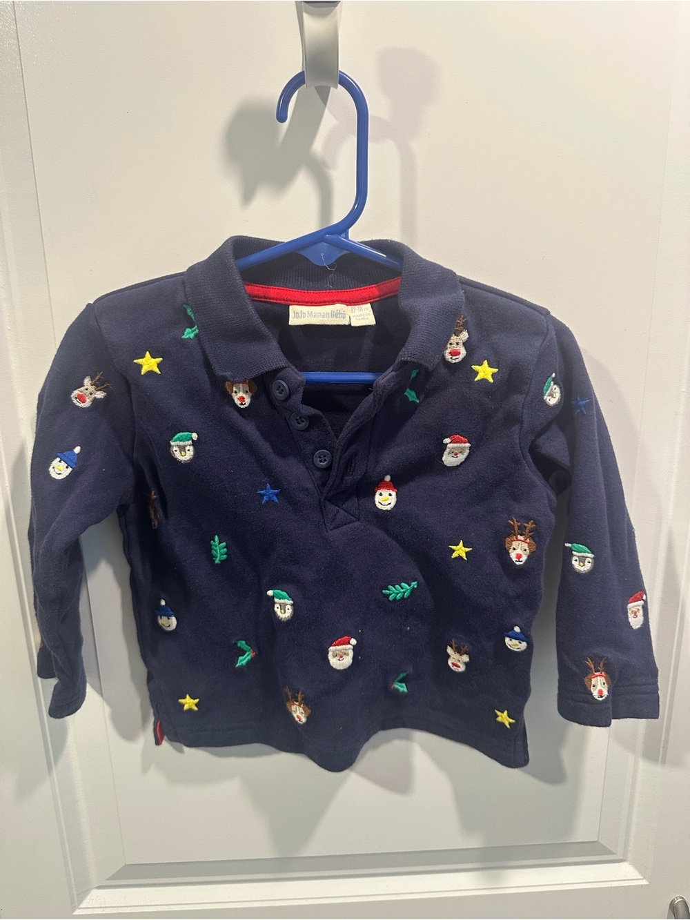 JoJo Maman Bebe Christmas polo shirt